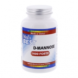 D-Mannose 1400 mg/zi - Pentru infectii urinare cu E-Coli, Colibaciloza, Cistita Interstitiala, Litiaza Renala